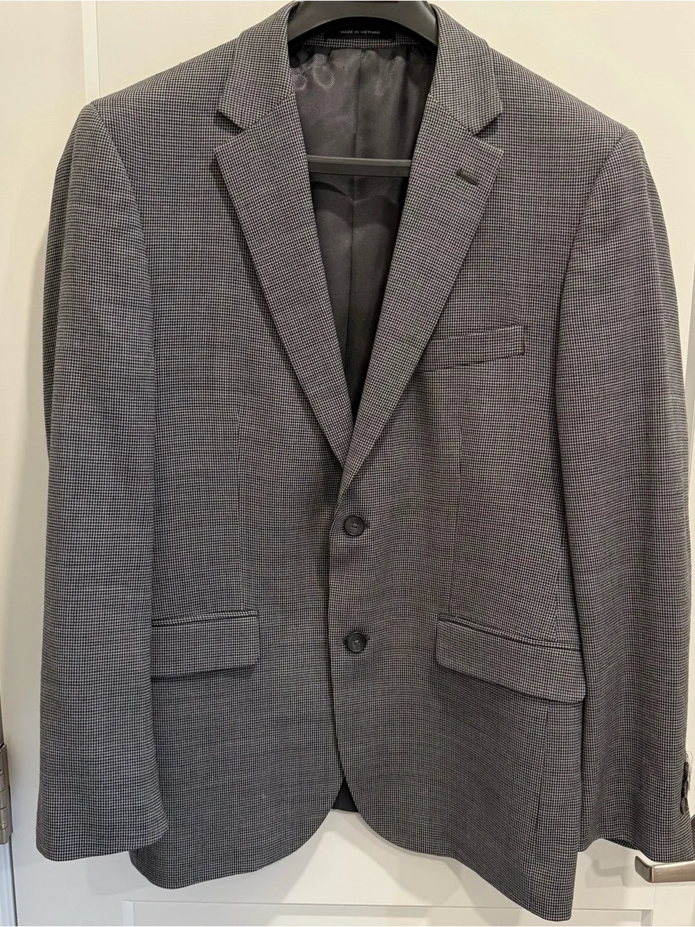 Kenneth Cole Awearness Gray Wool Sport Coat Micro Check Blazer Men’s 42R